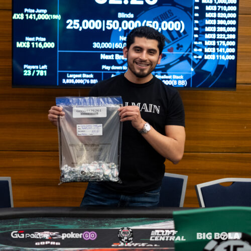 Landa comanda a los últimos 23 aspirantes a quedarse con el anillo más codiciado en el WSOP-C México